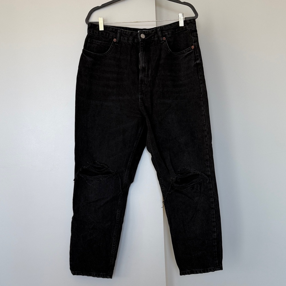 Black Denim Ripped Zara Women's Jeans